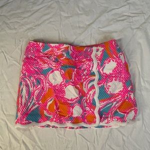 lily pulitzer pink/orange/blue floral skirt